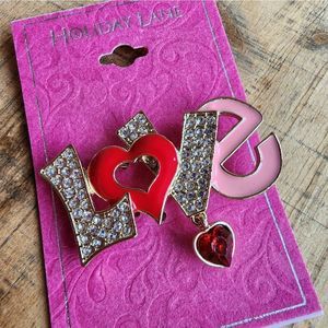 Holiday Lane Love Brooch NWT
